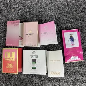 Lot Of 7 Sample .05 Fl Oz Perfume Calvin Burberry Juicy Chloe Prada Body Shop